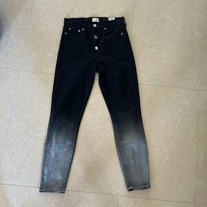 Women's Button Fly Black Ombre AO LA Jeans size 28